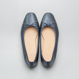 -Cicla- square ballet スクエアトゥバレエシューズ ネイビーメタリック