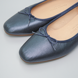 -Cicla- square ballet スクエアトゥバレエシューズ ネイビーメタリック