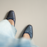 -Cicla- square ballet スクエアトゥバレエシューズ ネイビーメタリック