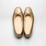 -Cicla- square ballet スクエアトゥバレエシューズ ブラウンゴールド
