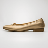 -Cicla- square ballet スクエアトゥバレエシューズ ブラウンゴールド